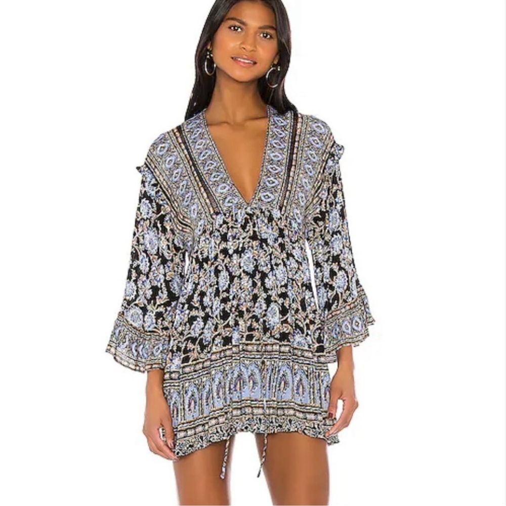 Bohemian Print V-Neck Dress